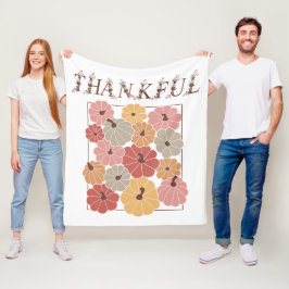 Boho Fall Farmhouse Thankful Season 2 Thanksgiving Fleecefilt