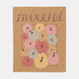 Boho Fall Farmhouse Thankful Season Thanksgiving Fleecefilt