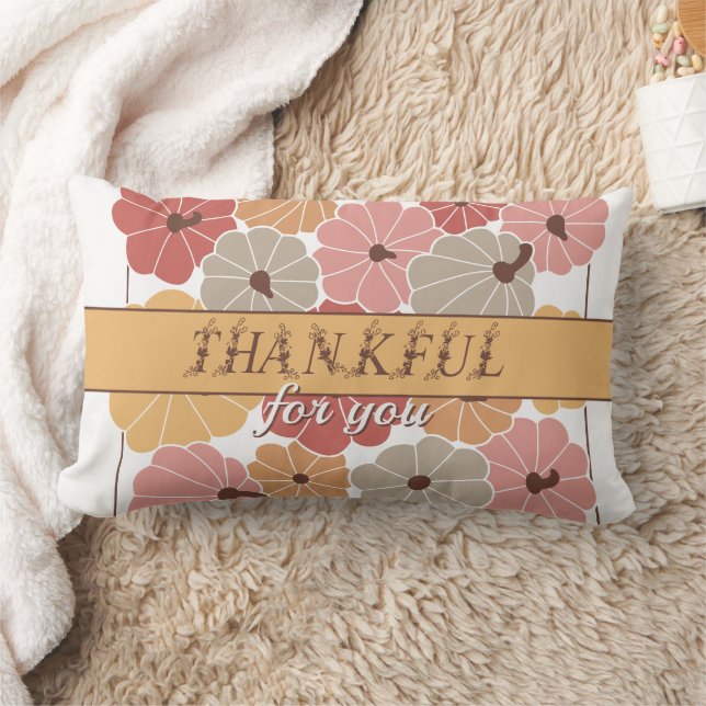 Boho Fall Farmhouse Thankful Season W Thanksgiving Lumbarkudde (Filt)