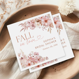 Boho Fall Floral Pumpkin Bridal Shower Pappersservett