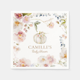 Boho Fall Girl Baby Shower Pappersservett