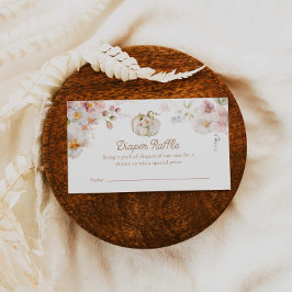 Boho Fall Girl Baby Shower Raffle Tilläggskort
