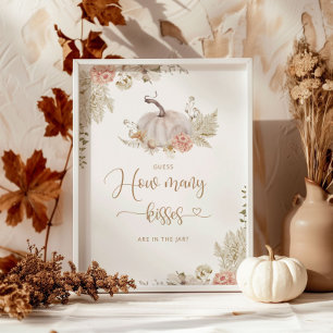 Boho Fall gissa hur många kyssar i burk Poster