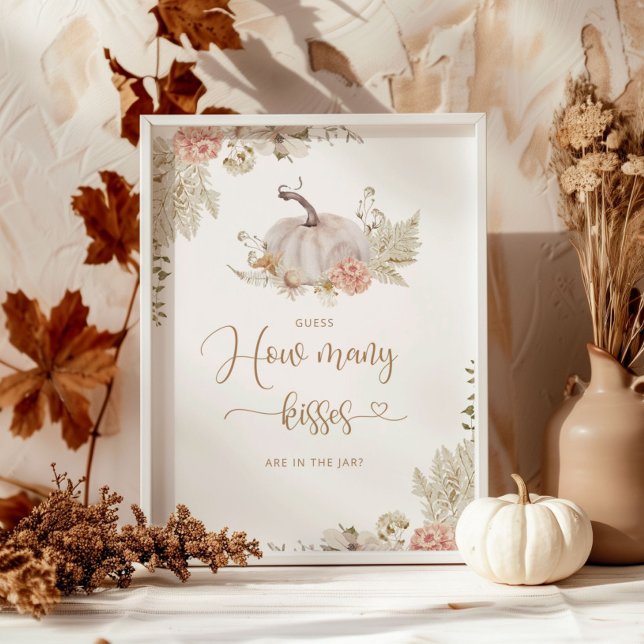 Boho Fall gissa hur många kyssar i burk Poster (Skapare uppladdad)