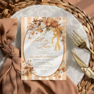 Boho Fall i Kärlek Blommigt Inbjudningskort för mö