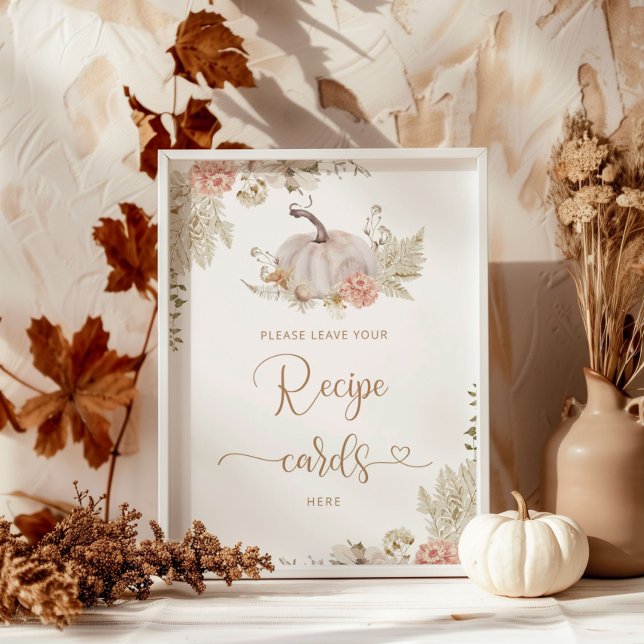 Boho fall lämna ditt recept här poster (Skapare uppladdad)