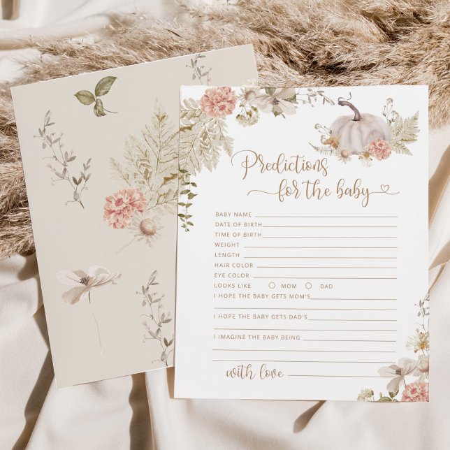 Boho fall Little pumpkin blommigt baby förutsägels (Skapare uppladdad)