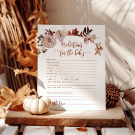 Boho fall Little pumpkin blommigt baby förutsägels