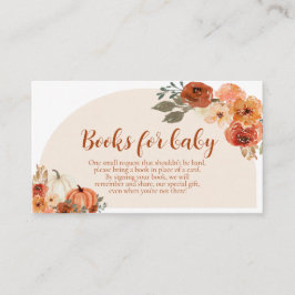 Boho Fall Little Pumpkin Bokar för Baby Shower Tilläggskort