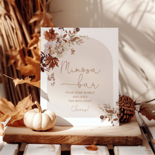Boho fall mimosa pub-tecken poster
