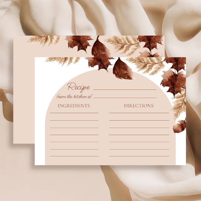 Boho fall Möhippa Recept Card (Skapare uppladdad)