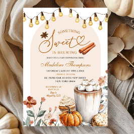 Boho Fall Något Sweet är Brewn Baby Shower Inbjudningar