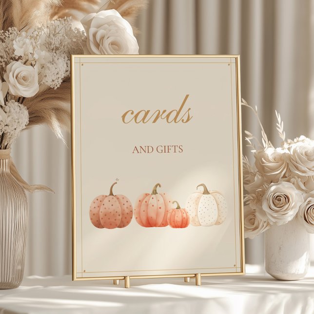 Boho Fall Polka Dot Pumpkins Cards and Gifts Poster (Skapare uppladdad)