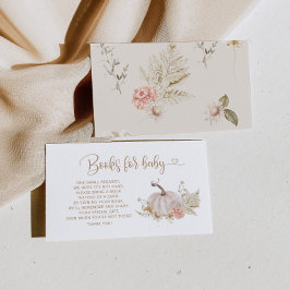 Boho fall pumpkin bokar för baby biljett-inneslutn tilläggskort