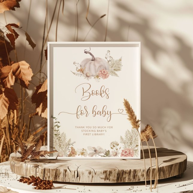 Boho fall pumpkin bokar för baby poster (Skapare uppladdad)