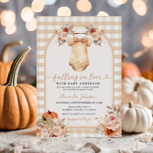 Boho Fall Pumpkin Clothes Baby Shower-inbjudan Inbjudningar