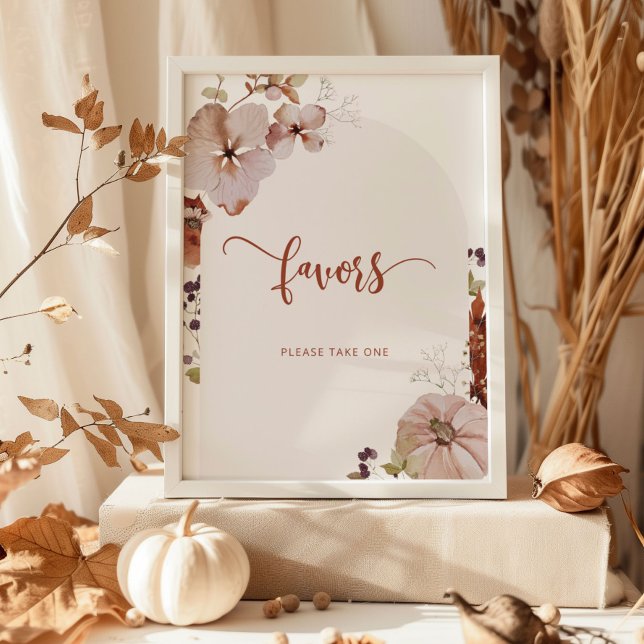 Boho fall pumpkin Favors Poster (Skapare uppladdad)