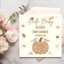 Boho Fall Pumpkin Gender Neutral Baby Shower