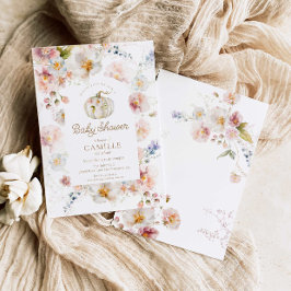Boho Fall Pumpkin Girl Shower-inbjudan Inbjudningar
