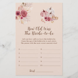 Boho Fall Pumpkin How Old Was The Bride-to-be