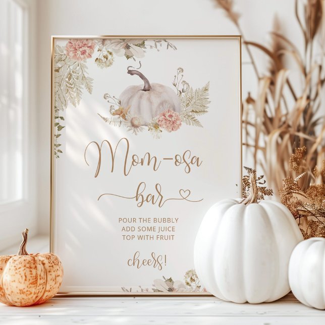Boho fall pumpkin mamma-osa pub poster (Skapare uppladdad)