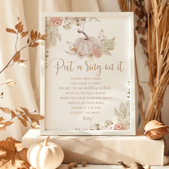 Boho fall pumpkin satte ring på spelet poster (Skapare uppladdad)