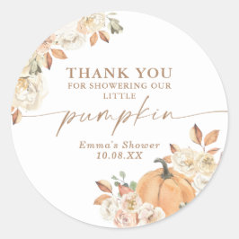 Boho Fall Pumpkin Tack Favor Sticker Runt Klistermärke