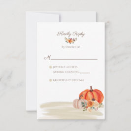 Boho Fall Pumpkins Beach Arbor Bröllop OSA Kort