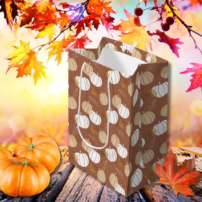 Boho Fall pumpor (Boho Fall pumpkins Medium Gift Bag)