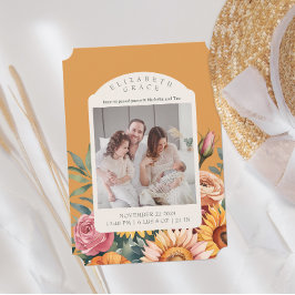 Boho Fall Solrosblommans fotoutställning Inbjudningar