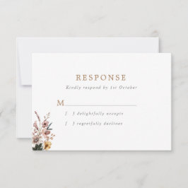 Boho Fall Vild Flowers Bröllop OSA Kort