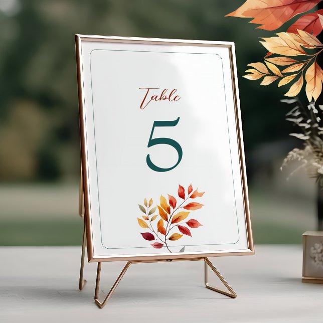 Boho Fall Wedding Bordsnummer (Skapare uppladdad)