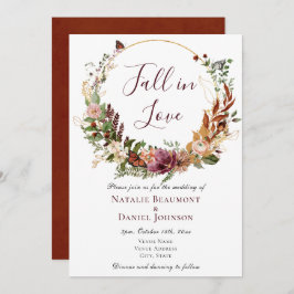 Boho Fall Wedding Inbjudningar