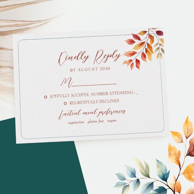 Boho Fall Wedding OSA Kort (Skapare uppladdad)