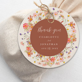 Boho Fall WildblomBlommigt Bröllop Tack Gåvor Etiketter