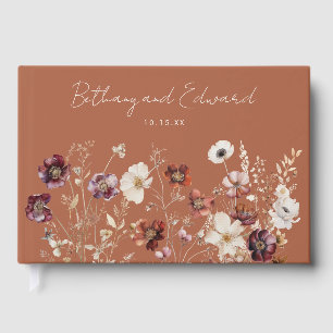 Boho Fall WildblomBröllop Gästböcker
