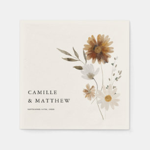 Boho Fall WildblomBröllop Pappersservett