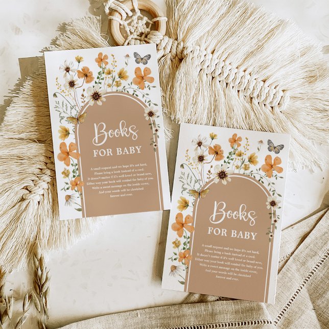 Boho Fall Wildbloms Meadow Bokar för Baby Tilläggskort (Skapare uppladdad)