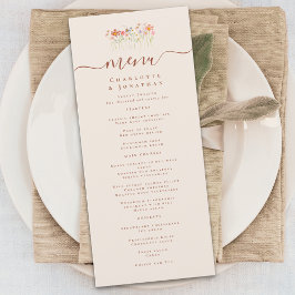 Boho Fall Wildflower Wedding Meny