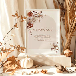 Boho faller arch-minnen med briden poster