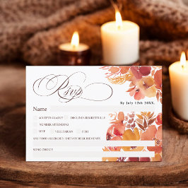 Boho faller blommigt calligraphy chic osa bröllop inbjudningar