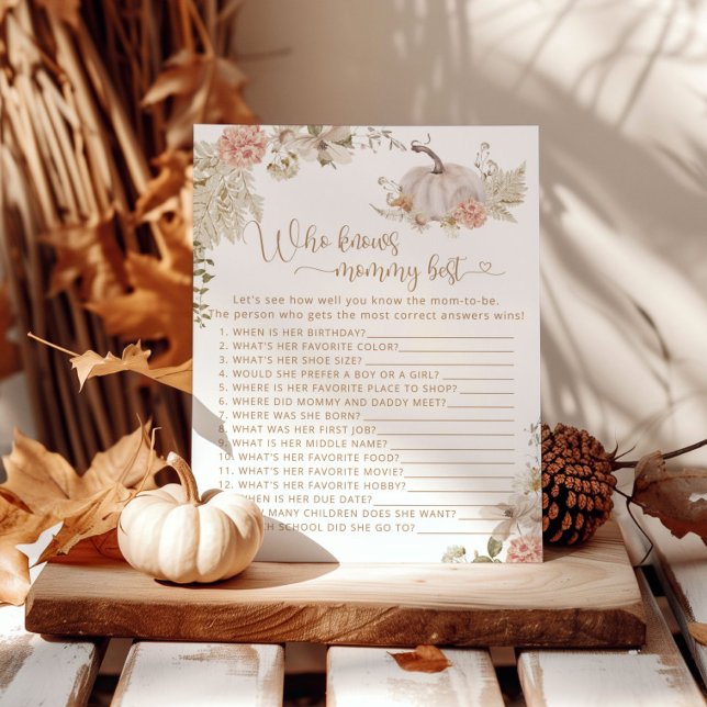 Boho faller pumpa blommigt Vem vet mamma bäst (Skapare uppladdad)