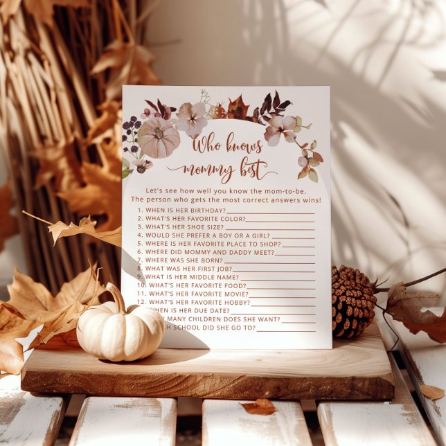 Boho faller pumpa blommigt Vem vet mamma bäst (Skapare uppladdad)
