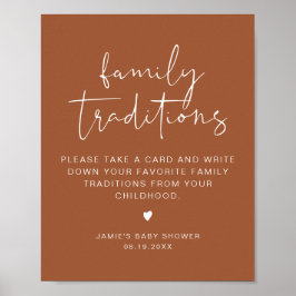 Boho-familjens traditioner Babyskor Poster