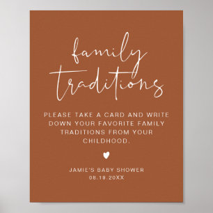 Boho-familjens traditioner Babyskor Poster