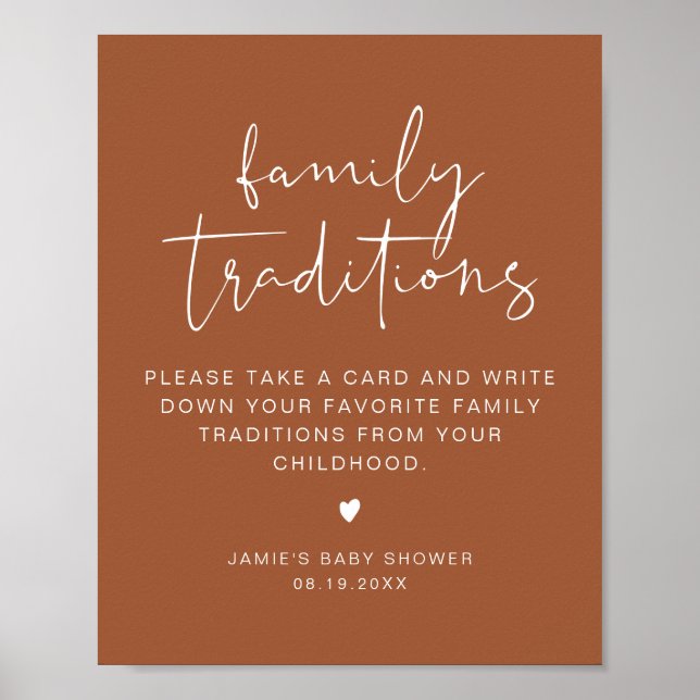 Boho-familjens traditioner Babyskor Poster (Framsidan)