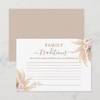 Boho Family Traditions Baby Shower-kort