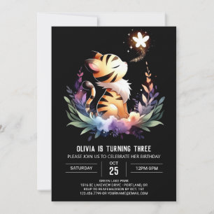 Boho Fantasy Tiger Birthday Inbjudningar