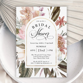 Boho Fantasy Watercolor Blommigt Möhippa Inbjudningar