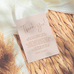 Boho Färg Brunch & Bubly Möhippa Tack Kort<br><div class="desc">Ett enkelt och modernt tackkort som passar vår insamling av Boho Färg Brunch & Bubly Möhippa. Den här designen har "Tack" i manusbokstäver med briden to be's namn nedanför i chic öppna versaler i ansikte. Det finns ett hjärtligt tack från anpassningsbarna till er för att uttrycka er tacksamhet till vänner...</div>